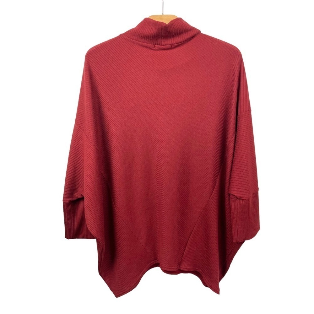 Sympli 3/4 Batwing Sleeve Ribbed Slub Turtleneck Top Size 10 - Picture 3 of 5